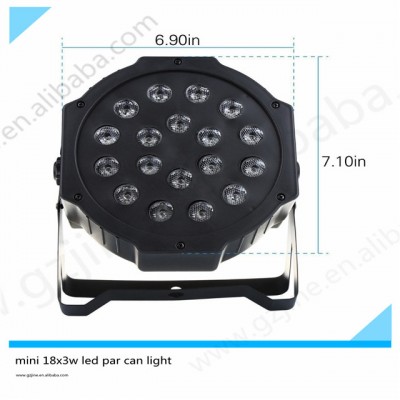 China supplier 18x3W RGBW led can par mini flat led light